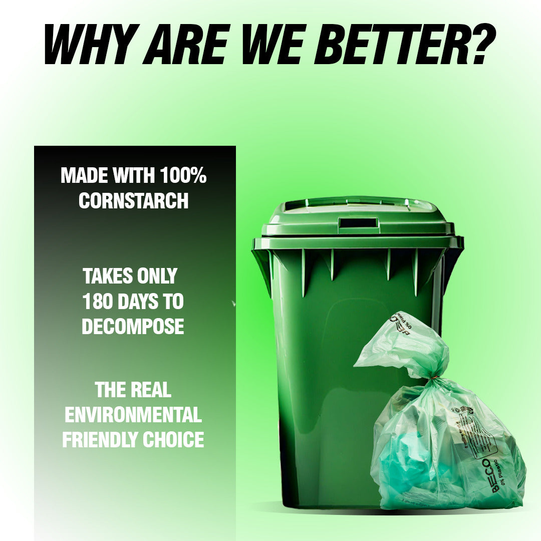 Compostable Garbage Bags - Large - 10 bags/roll